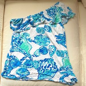 Lily Pulitzer One Shoulder Shirt